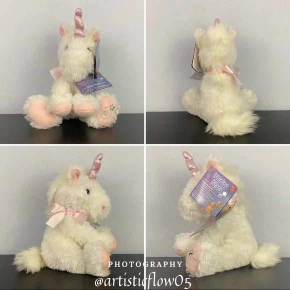 NEW! RARE! SEALED! 2006 Russ Shining Stars White And Pink Plush Unicorn - Picture 9 of 10
